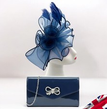 Navy Blue Fascinator & Evening