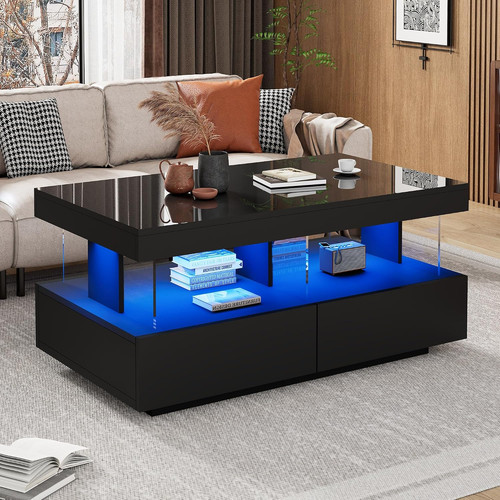 Coffee table with drawers - with,