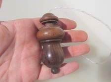 Antique Wooden Blind Handle Pull Light Switch Bathroom Cord Wood Curtain 3.25"H