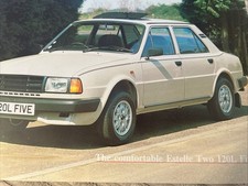 Skoda Estelle Two 120L Five Car Sales Info Brochure Sheet Frameable 1988