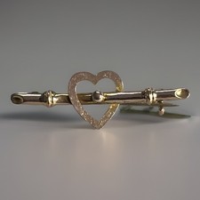 9ct Gold Sweet Heart Brooch
