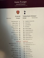 Arsenal v Tottenham Hotspur