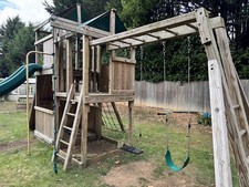 Home Front Climbing Frame with Swings, Slide, Climbing Wall