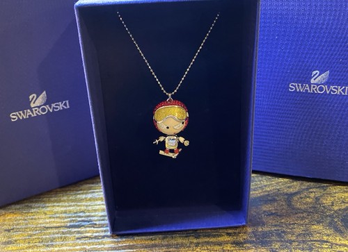 Swarovski crystal skier charm - swarovski,