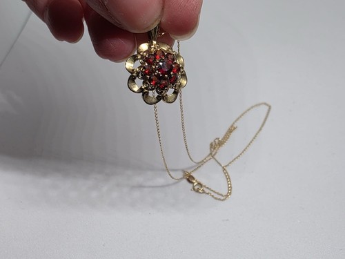 9ct gold garnet mid - gold, century