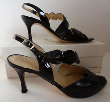 Sabrina Chic Patent Leather Heels size 39 Capretto Black RRP £149 Forma 011 Nero