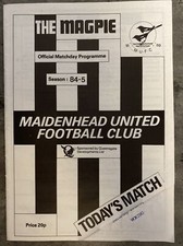 Maidenhead United v Woking 20/04/1985 ( Servowarm Isthmian League  Division One)