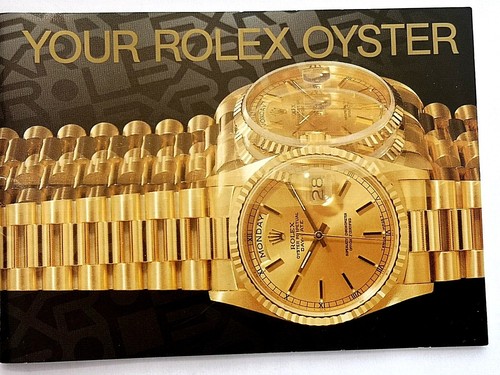 Your rolex oyster booklet 1991 - rolex,