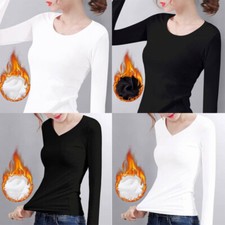 Ladies Long Sleeve Scoop V