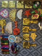 Vintage 1960s 1970s Christmas Foil Ceiling Decorations Multicolour