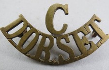 Military Brass Shoulder Title C/DORSET The Dorset Regiment Cadet Battalion