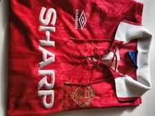 Manchester United Embroidered League Champions Home Football Shirt 1992-94