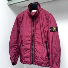 STONE ISALND Garment Dyed Crinkle Reps NY Full Zip Badge Jacket Small ptp21”