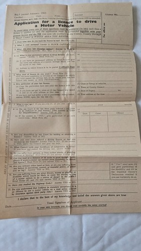 Vintage driving licence - driving,