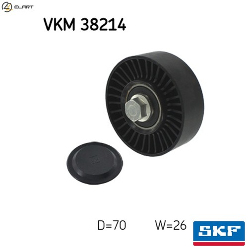 Deflectionguide pulley vribbed - deflectionguide,