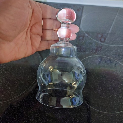 Vintage clear glass cloche - clear,
