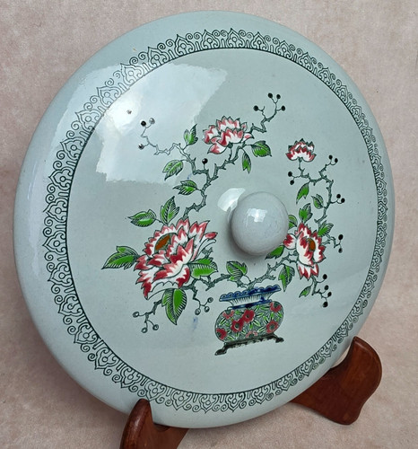 Longwy soup bowl - longwy, lid