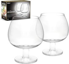 Fish Bowl Cocktail Glass Large Punch Balloon Drinking Party Fishbowl 2 Set 600ml