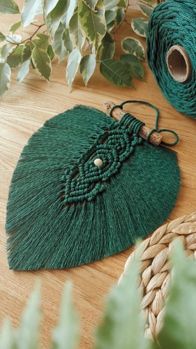 Lovely handmade green macrame - lovely,