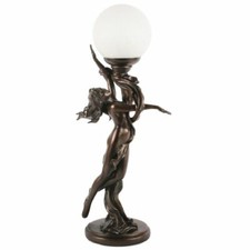 Art deco lady crackle - crackle, glass