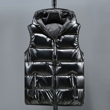 New Mens Puffer Quilted Hooded
