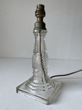 Vintage Clear Cut Glass Table Lamp