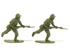 2 x AIRFIX. 1970's WWII AUSTRALIAN INFANTRY PLASTIC SOLDIERS. 1/32 ORIGINALS