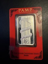 Pamp Suisse 2013 Year Of The Snake 1 oz Silver Bar