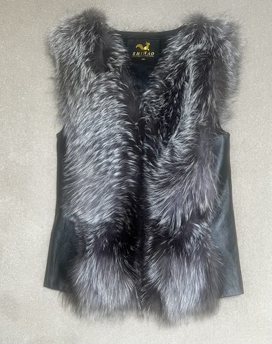 Real fur and leather gilet - real,