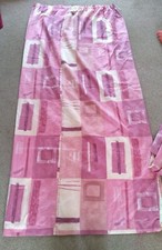 Curtains - pink/purple colour. Long and lined