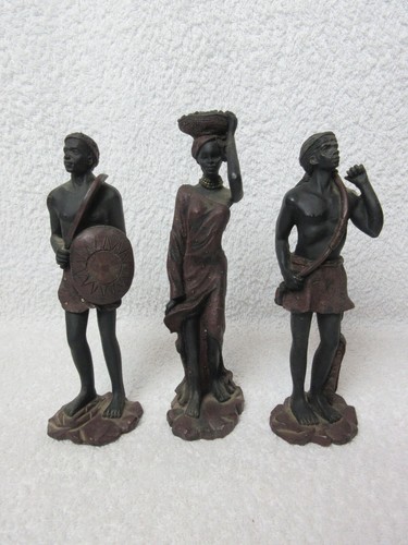 Carved african style figures - 3,