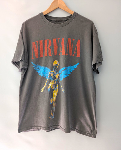 Nirvana mens shirt - nirvana, charcoal