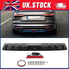 UK Rear Bumper Spoiler Splitter Diffuser Shark Fin Kit For Audi A1 A3 A4 S4 RS4