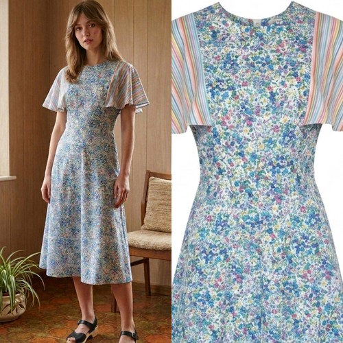 Vintage 70s cotton ditsy - vintage,
