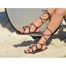New! Santo Sandals, Girl's Leather Grecian Gladiator Sandals, 