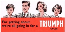 TRIUMPH BICYCLES ORIGINAL 1962