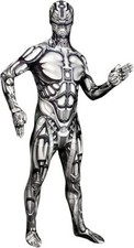 Adult Android Monster Morphsuit Mens Robot Fancy Dress Costume Halloween M - XXL