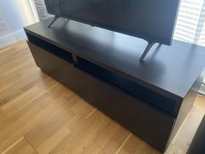 IKEA Besta Black Tv Bench With