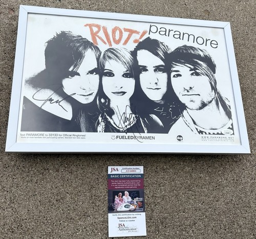 Paramore signed framed - paramore, 11x17