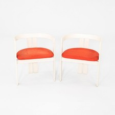 1970s Pair of Pigreco Dining Arm Chairs in Orange Tobia Scarpa for Gavina/Knoll