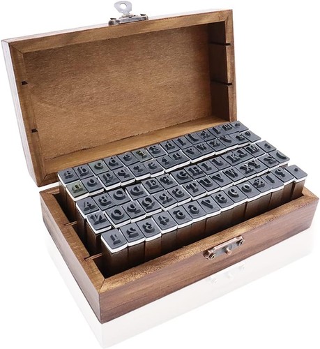 70pcs wooden rubber alphabet - wooden,
