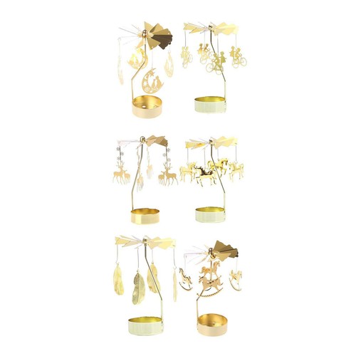 Golden rotating candle - golden,