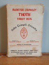 Vintage, Origina, Old and Rare Aleister Crowley Thoth Tarot Deck no ISBN number!