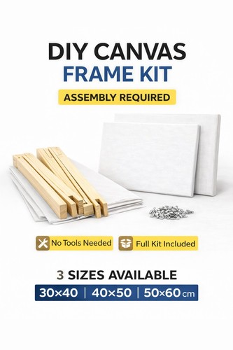 Diy painting canvas kit wooden - diy,