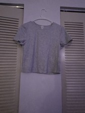 Yogalicious Gray Crop Top