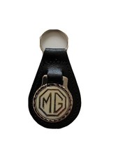 BLACK LEATHER KEYRING/ FOB