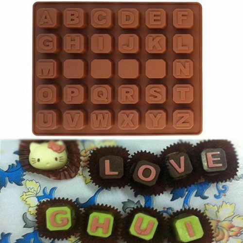 Silicone alphabet mould - silicone,