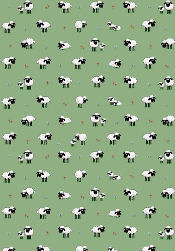 Fluffy flock sheep tea - sheep, towel