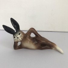 Vintage Rabbit Bugs Bunny Type Ceramic Cute Cartoon Figurine 14cm long