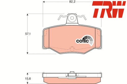 Rear brake pad - pad, disc